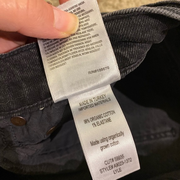 Agolde Women’s Lyle Jeans Low Rise Slim Size 27 in Charcoal Contemporary Minimal - Picture 8 of 11